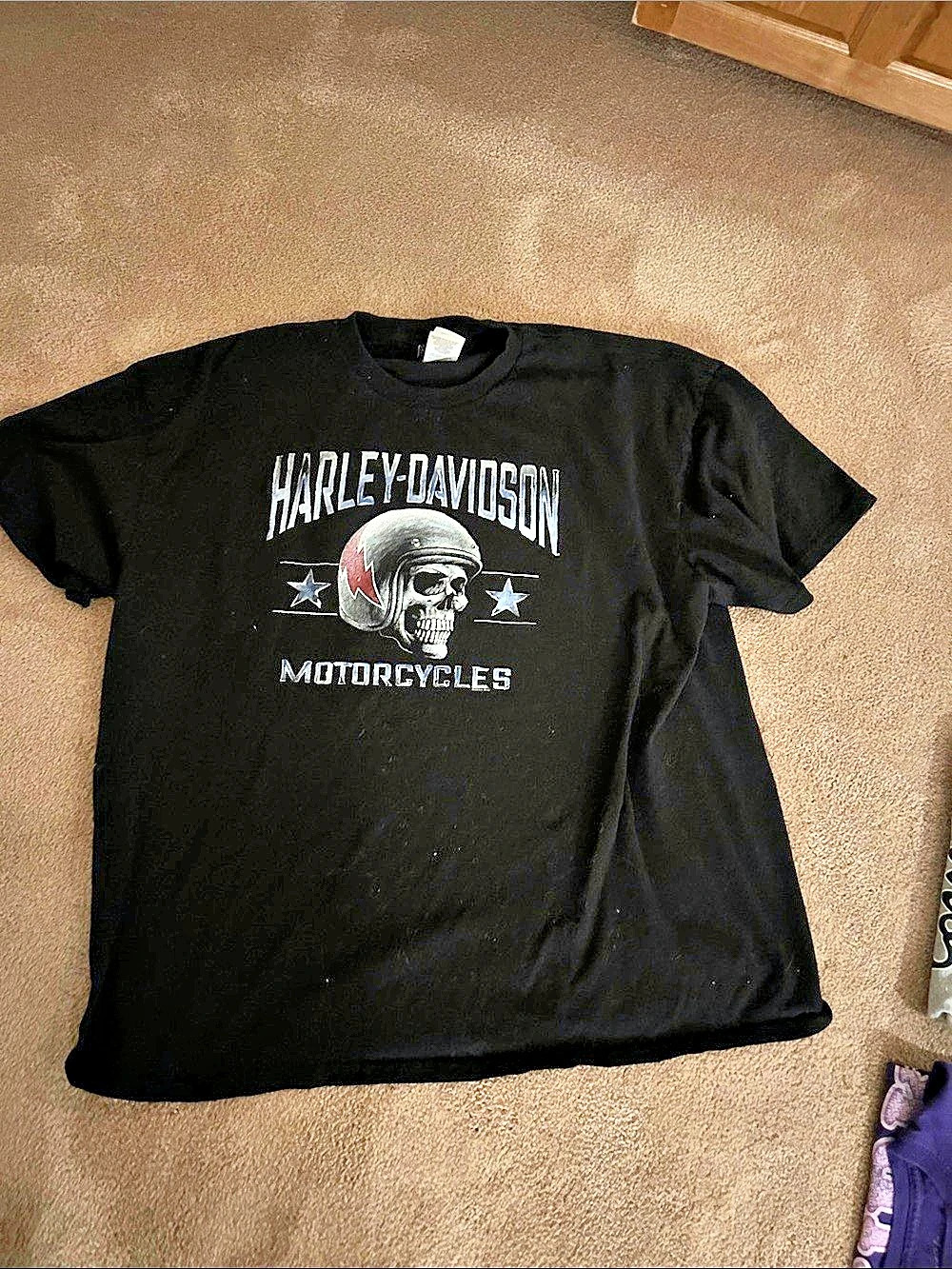 Harley-Davidson Helmet Skull Graphic Tee Black XL
